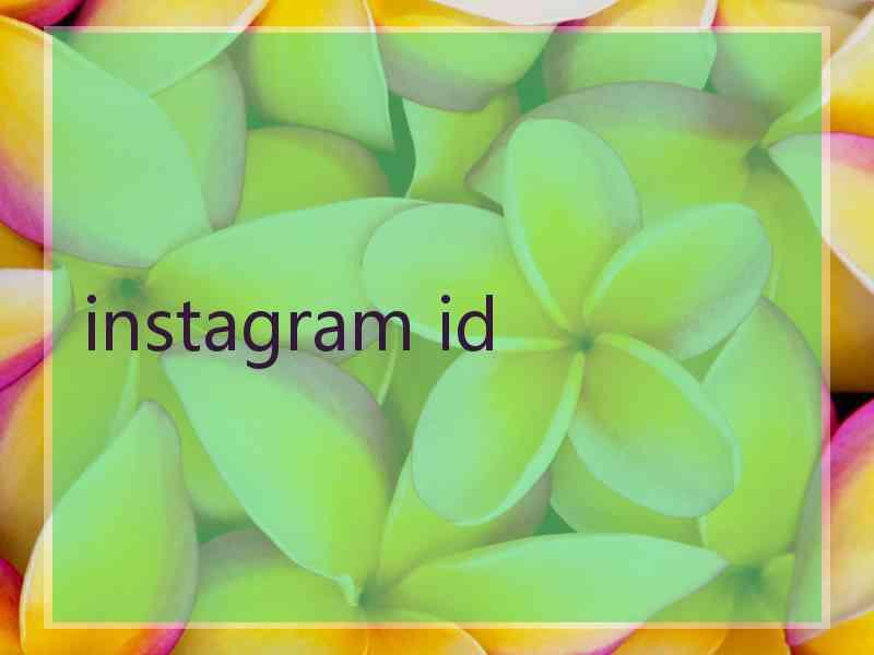 instagram id