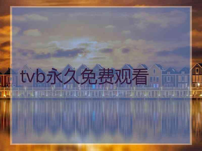 tvb永久免费观看