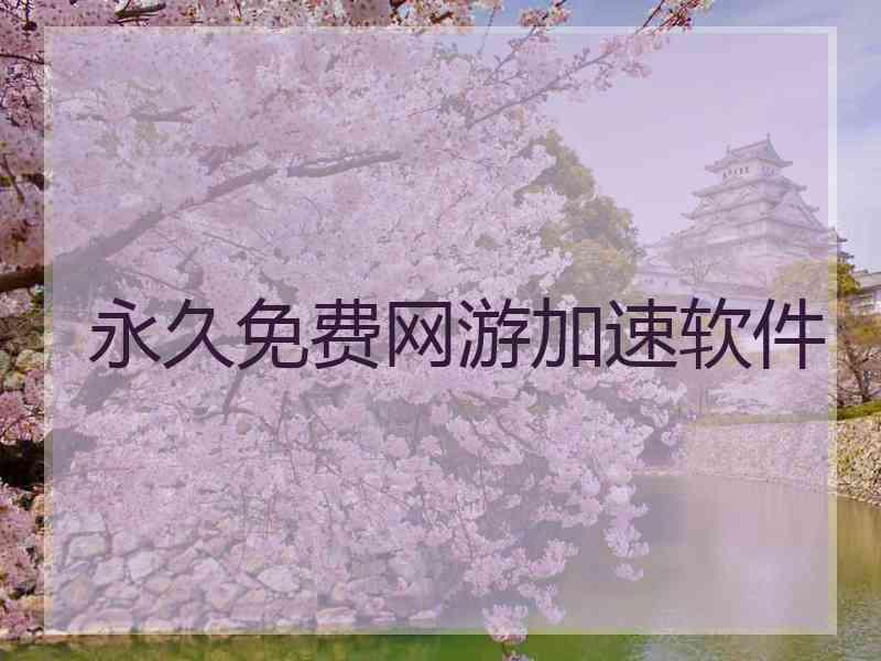 永久免费网游加速软件