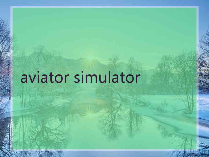 aviator simulator
