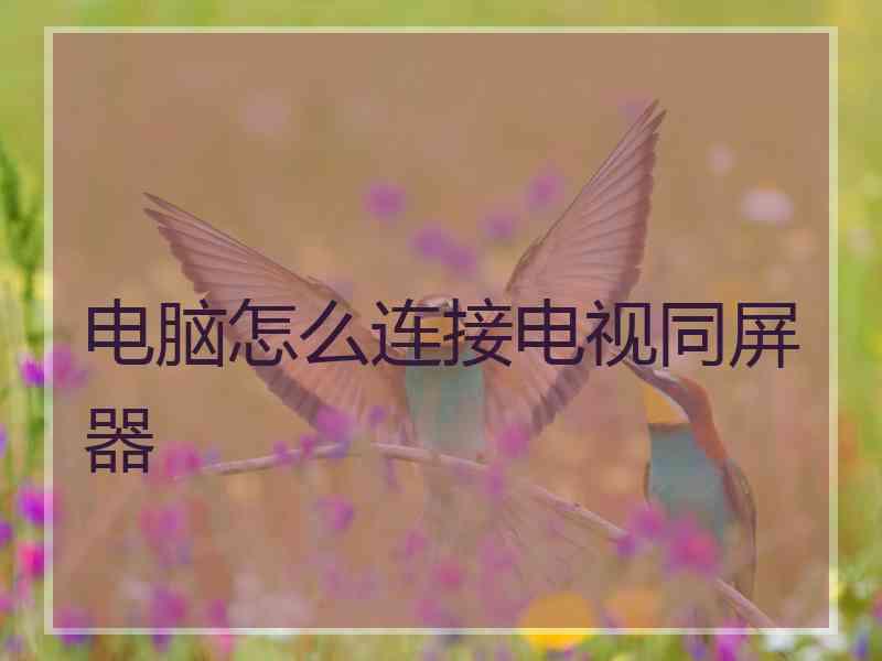 电脑怎么连接电视同屏器