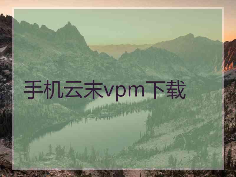 手机云末vpm下载