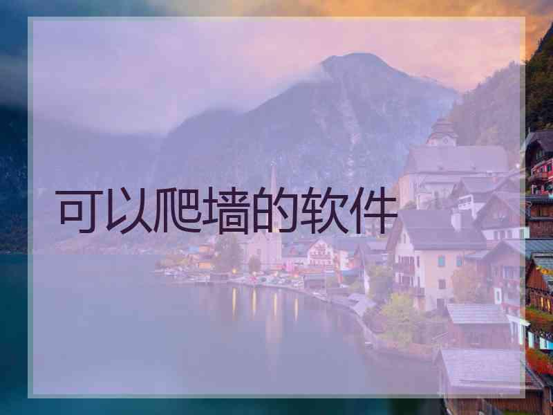可以爬墙的软件