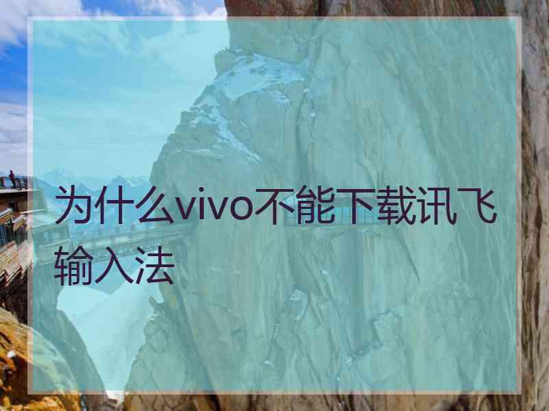为什么vivo不能下载讯飞输入法