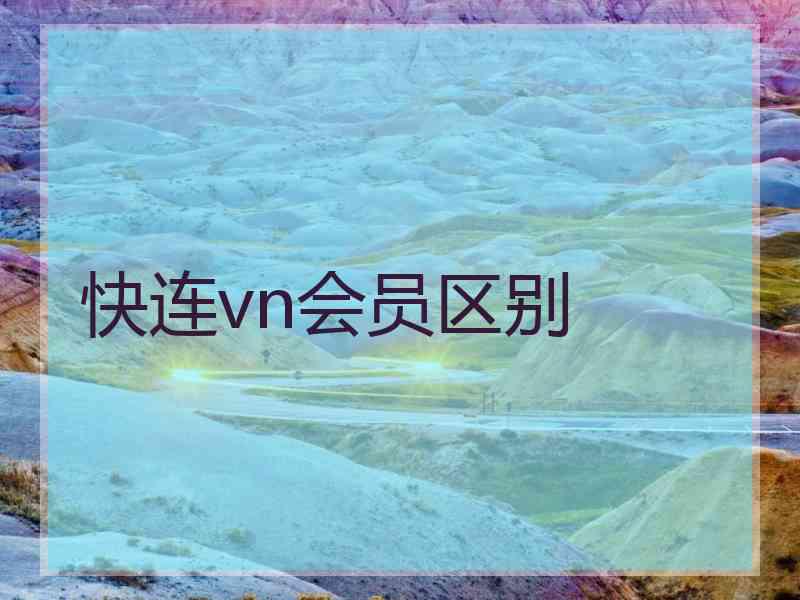 快连vn会员区别