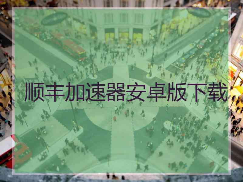顺丰加速器安卓版下载