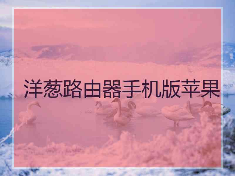 洋葱路由器手机版苹果