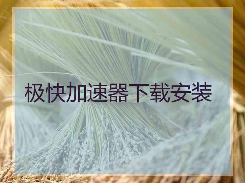 极快加速器下载安装