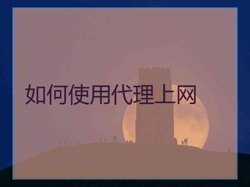 如何使用代理上网