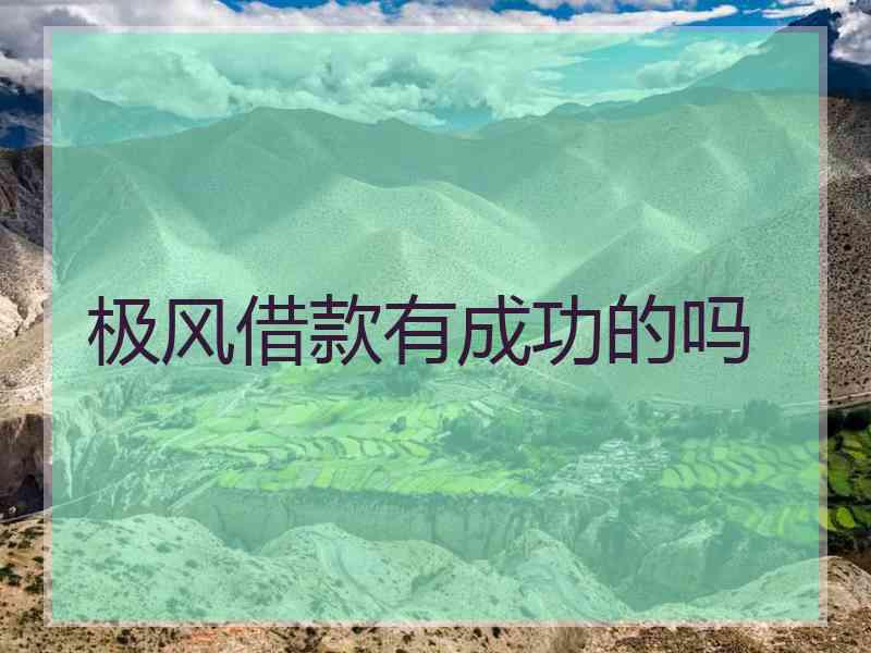 极风借款有成功的吗