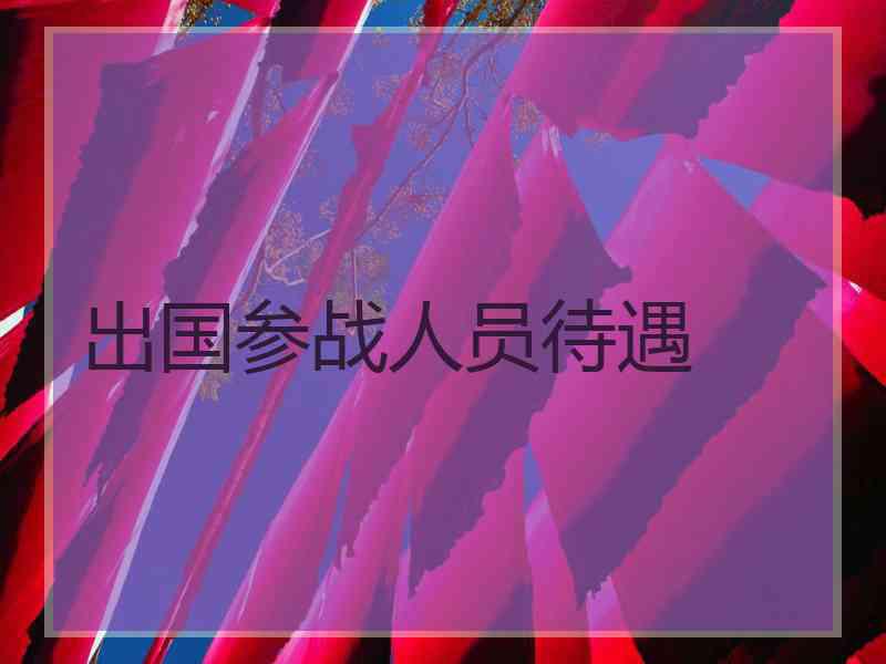 出国参战人员待遇
