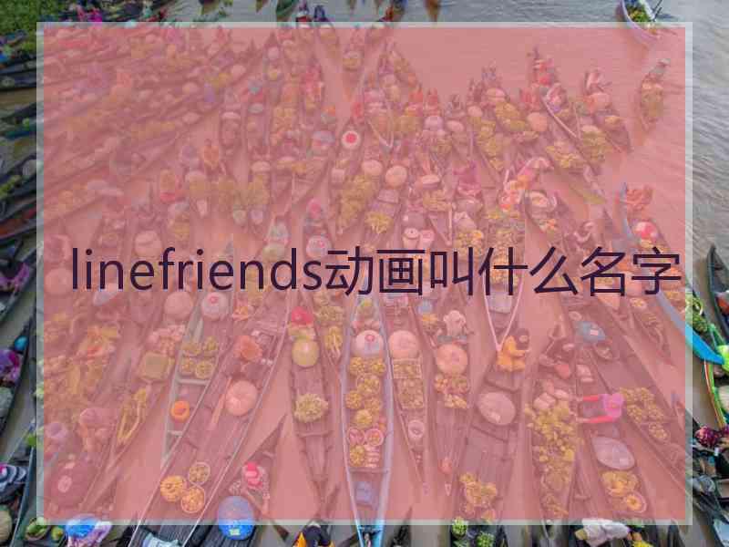linefriends动画叫什么名字