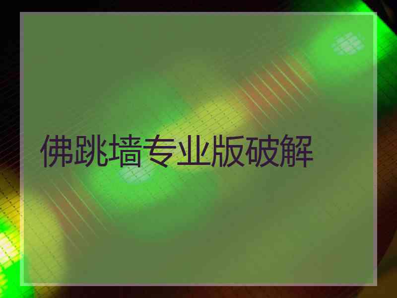 佛跳墙专业版破解
