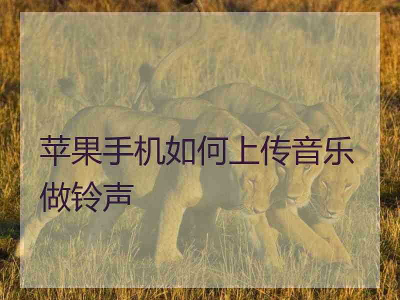 苹果手机如何上传音乐做铃声